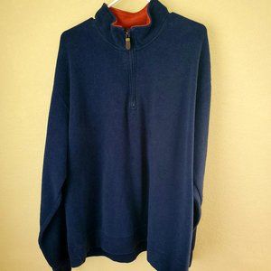 Orvis 1/4 Zip long sleeve Blue Pullover Size XXL